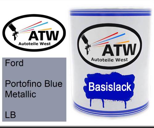 Ford, Portofino Blue Metallic, LB: 1L Lackdose, von ATW Autoteile West.